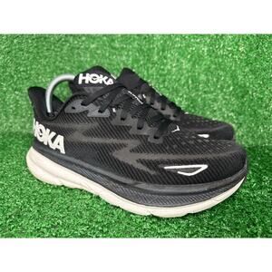 Hoka One One Clifton 9 Shoes Womens Size 8 B Black Running Cushioned
